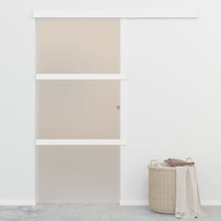 vidaXL Porta Scorrevole Fermi Vetro ESG e Alluminio Argento 90x205 cm