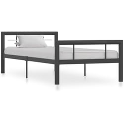 Giroletto Grigio e Bianco in Metallo 90x200 cm Vidaxl 207933