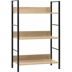 Libreria a 3 Ripiani, Scaffale Rovere 60x27, 6x90, 5 cm in Truciolato Vidaxl