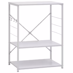 vidaXL Mobile per Microonde Bianco 60x39,6x79,5 cm Legno Multistrato - Vista aggiuntiva 2