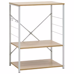 Mobile Microonde Bianco Rovere 60x39,6x79,5cm Legno Multistratocod mxl 130791 - Vista aggiuntiva 2