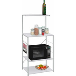 Mobile per Microonde Bianco 60x39,6x123 cm Legno Multistrato Vidaxl 88586
