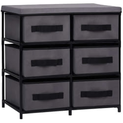 Mobile Moderno, Armadietto con 6 Cassetti 55x29x55 cm Grigio in Acciaio Vidaxl 4558
