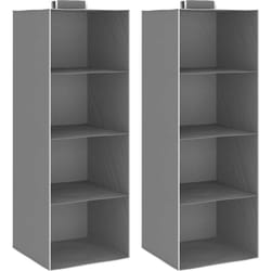 Vidaxl - Organizer per Armadio da Appendere con 4 Ripiani 2 pz Tessuto 77354