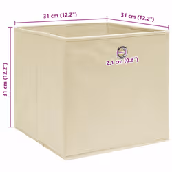 VidaXL 288357 scatola di conservazione Tessuto non tessuto (TNT) Crema - Vista aggiuntiva 5