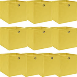 Vidaxl - Scatole Portaoggetti 10pz Gialle 32x32x32 cm Tessuto 70388