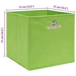 VidaXL 288369 scatola di conservazione Tessuto non tessuto (TNT) Verde - Vista aggiuntiva 5