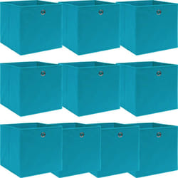 Vidaxl - Scatole Portaoggetti 10pz Azzurre 32x32x32 cm Tessuto 14606