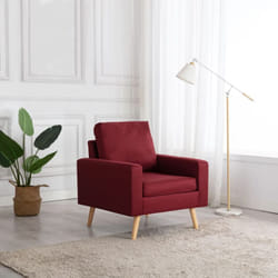 Vidaxl - Poltrona in Tessuto Rosso Vino