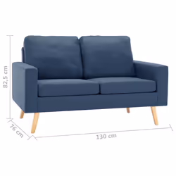 VidaXL 288707 divano Blu - Vista aggiuntiva 7
