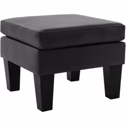 Questo moderno poggiapiedi è l'aggiunta perfetta a un set di divani. Questo pouf è rivestito in similpelle facile da pulire e ...