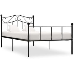 Letto adulto, Giroletto, Letto singolo Nero in Metallo 100x200 cm vidaXL
