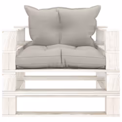 Poltrona da Giardino Pallet con Cuscini Tortora in Legnocod mxl 96287 - Vista aggiuntiva 2