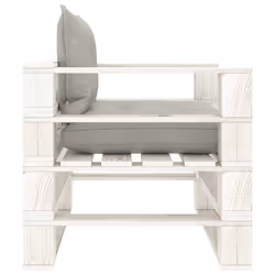 Poltrona da Giardino Pallet con Cuscini Tortora in Legnocod mxl 96287 - Vista aggiuntiva 3