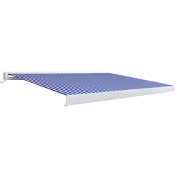 vidaXL Tenda a Cassonetto Motorizzata 350x250 cm Blu e Bianco - Vista aggiuntiva 2