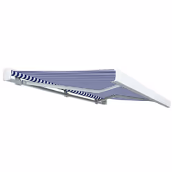 vidaXL Tenda a Cassonetto Motorizzata 350x250 cm Blu e Bianco - Vista aggiuntiva 3