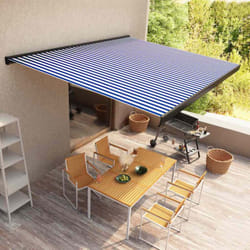 Vidaxl - Tenda a Cassonetto Motorizzata 400x300 cm Blu e Bianco