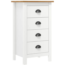 Credenza Hill Range Bianco 46x35x80 cm Legno Massello di Pino Vidaxl 96926