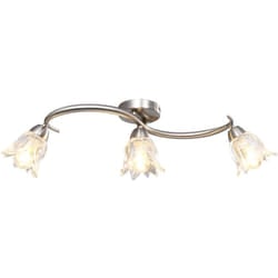 Lampadario con Paralumi in Vetro per 3 Lampadine E14 Tulipano Vidaxl 676637