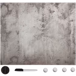 Colore: Calcestruzzo Materiale: Vetro temperato Dimensioni: 60 x 60 cm (L x A) Spessore della lavagna: 4 mm Facile da fissare ...