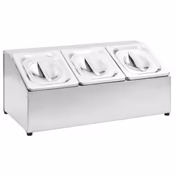 Supporto Gastronorm con 3 Contenitori GN 1/6 in Acciaio Inoxcod mxl 81628 - Vista aggiuntiva 2