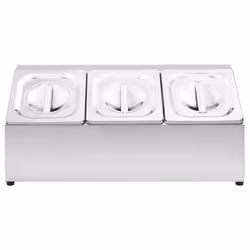 Supporto Gastronorm con 3 Contenitori GN 1/6 in Acciaio Inoxcod mxl 81628 - Vista aggiuntiva 3