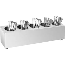 Vidaxl - Portaposate con 5 Inserti Rettangolare in Acciaio Inox 31361