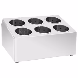 vidaXL Portaposate con 6 Inserti Quadrato in Acciaio Inox - Vista aggiuntiva 2