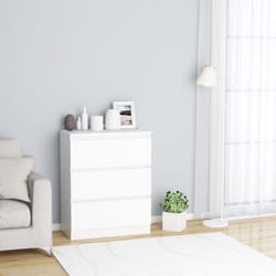 Credenza, Madia per salotto Moderna Bianca 60x35x76 cm in Legno Multistrato Vidaxl