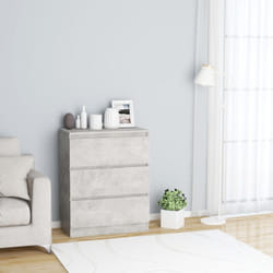 Credenza, Madia per salotto Grigio Cemento 60x35x76 cm in Legno Multistrato Vidaxl