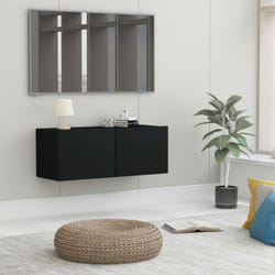 Vidaxl - Mobile Tv sospeso elegante con 2 ante ribaltabili 100x30x30cm vari colori colore : Nero