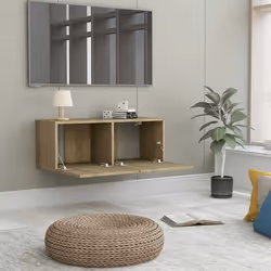 vidaXL Mobile Porta TV Rovere Sonoma 80x30x30 cm in Legno Multistrato - Vista aggiuntiva 3