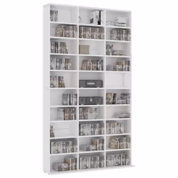 vidaXL Armadietto TV Bianco 102x16x177,5 cm in Legno Multistrato - Vista aggiuntiva 3