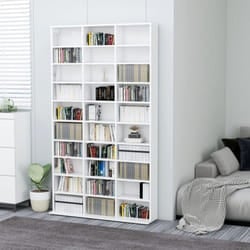 Vidaxl - Mobile Porta tv, Armadietti per tv Bianco Lucido 102x16x177,5 cm Legno Multistrato