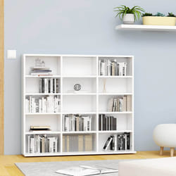 Armadietto Porta CD Bianco 102x23x89,5 cm in Legno Multistratocod mxl 73311
