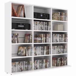 Armadietto Porta CD Bianco 102x23x89,5 cm in Legno Multistratocod mxl 73311