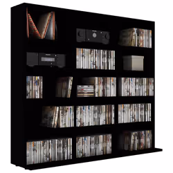 Armadio Porta CD Nero 102x23x89,5 cm in Truciolatocod mxl 127395
