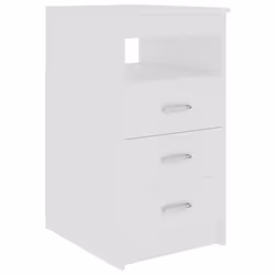 vidaXL Cassettiera Bianca 40x50x76 cm in Legno Multistrato - Vista aggiuntiva 2