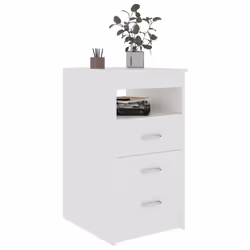 vidaXL Cassettiera Bianca 40x50x76 cm in Legno Multistrato - Vista aggiuntiva 3