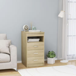 Cassettiera Rovere Sonoma 40x50x76 cm in Legno Multistrato Vidaxl 7893