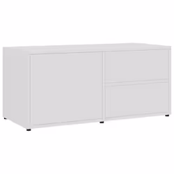 vidaXL Mobile Porta TV Bianco 80x34x36 cm in Legno Multistrato - Vista aggiuntiva 2