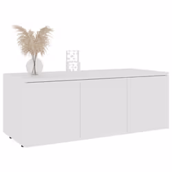 vidaXL Mobile Porta TV Bianco 80x34x30 cm in Legno Multistrato - Vista aggiuntiva 3