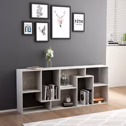 vidaXL Libreria Grigio Cemento 67x24x161 cm in Legno Multistrato - Vista aggiuntiva 3