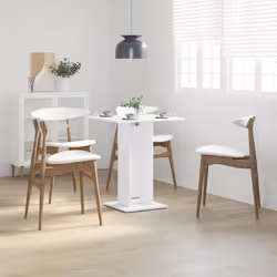 vidaXL Tavolo da Bistrot Bianco 60x60x75 cm in Legno Multistrato - Vista aggiuntiva 3