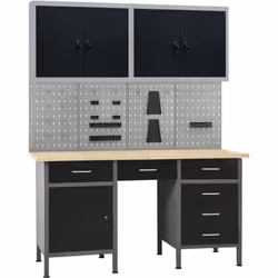 Questo set è la combinazione tra 1 banco da lavoro, 4 pannelli a parete e 2 pensili, che costituiranno una pratica soluzione ...