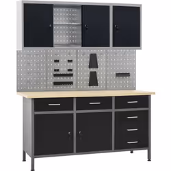 Questo set è la combinazione tra 1 banco da lavoro, 4 pannelli a parete e 2 pensili, che costituiranno una pratica soluzione ...