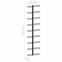 VidaXL 289561 scaffale per vino Caldaie Nero - Vista aggiuntiva 6