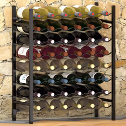 VidaXL 289563 scaffale per vino Metallo Nero - Vista aggiuntiva 4