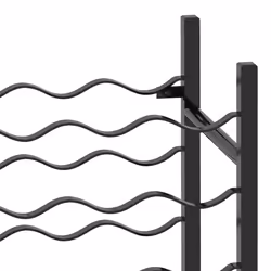 VidaXL 289563 scaffale per vino Metallo Nero - Vista aggiuntiva 5