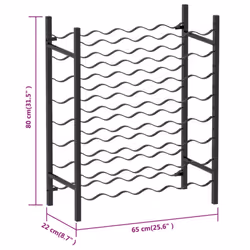 VidaXL 289563 scaffale per vino Metallo Nero - Vista aggiuntiva 6